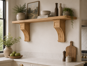Traditional Style Rubberwood Corbel Carved Furniture <b>Bracket</b> <b>for</b> Kitchen Cabinets Living Room Shelves Legs Mail Packing N - Product Image 4