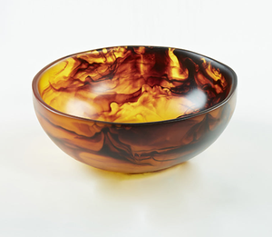 <b>Blue</b> Resin Eco-Friendly Handmade Polished Serving <b>Bowl</b> Round Fruit Salad Dessert <b>Bowl</b> for Home Party Dining and Gifting - Product Image 4