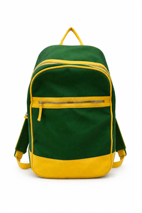 Mochila Escolar Ecológica Personalizada para Niños, Estilo Lona Verde y Amarillo para la Escuela y Uso Diario - Product Image 1