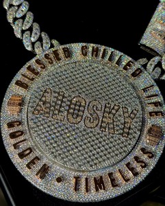 Iced Out Moissanite <b>Pendant</b> 18K Gold Plated 925 <b>Silver</b> Themed Hip Hop Men's Everyday Wear <b>Pendant</b> Custom <b>Initial</b> Letter <b>Pendant</b> - Product Image 6