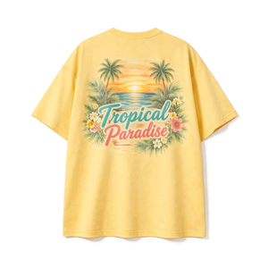 T-shirt personnalisé pour homme, 100% coton, qualité luxe, col rond côtelé, épaules tombantes, streetwear, t-shirt oversize pour homme - Product Image 2