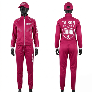 Premium Polyester Spandex Boxing Tracksuit <b>Slim</b> <b>Fit</b> Streetwear Gym Training <b>Jogger</b> Set Custom Logo - Product Image 1