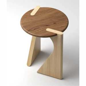 Juego de Mesas de Centro Redondas de Madera Hechas a Mano, Mesa de Centro Moderna con Base de Listones para Sala de Estar, Diseños de Muebles de Madera Sólida - Product Image 5