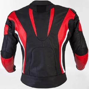 Chaqueta de Motocicleta de Cuero de Alto Rendimiento, Resistente al Viento, Protectora, para Motociclistas de Carretera y Pista, para Verano - Product Image 3