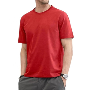 Camisetas de Manga Corta para Hombre, 100% Algodón, Lisas, con Logotipo Frontal, Cuello Redondo, Diseño Moderno, Casual, Elegante, Transpirable, de Secado Rápido 2025 - Product Image 1