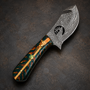 Cuchillo de caza de nueva llegada en oferta con mango de piña, cuchillos de caza para exteriores con hoja de acero de Damasco cortada con alambre - Product Image 3