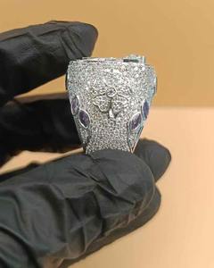 Herren Moissanit Brillantstein-<span class=keywords><strong>Ring</strong></span> Eleganter Hochzeits-Verlobungsring Premium-Modeschmuck Luxuriöses Statement-Geschenk für Männer - Product Image 6