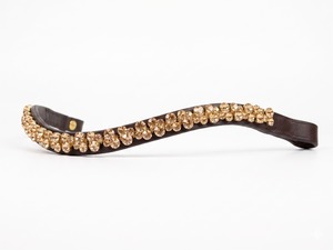 Diadema de Cuero con Decoración de Cristales, Estilo Ecuestre Occidental - Product Image 1