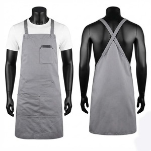 Delantal de Chef Unisex de Lona de Polialgodón Premium de 240 GSM, de Media Manga, con Estampado Serigrafiado, Diseño Cruzado en la Espalda, Duradero, para Uso en Restaurantes y Bares - Product Image 1
