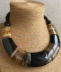 Handmade Buffalo Horn Necklace for Women Long Chain Fashionable <b>Bangles</b> for Party Wending By Falak World Export - Product Image 5