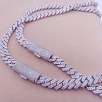 Chaîne cubaine personnalisée avec strass, directement de l'usine, pour la mode rappeur et le style de bijoux urbains, disponible à la vente