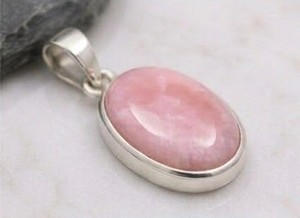 Pendentif en argent opale rose, pierre précieuse ovale, bijoux en argent sterling, pendentif en pierre précieuse fait main, cadeau pour femme - Product Image 2