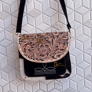 Nouvel arrivage de sac à bandoulière en cuir pour outillage manuel sac à main élégant Offre Spéciale fourrure de vache sacs de haute qualité pour femmes - Product Image 1