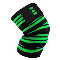 Genouillères de sport unisexes personnalisées, épaisses, antibactériennes, en spandex et nylon, respirantes, légères, réglables avec fermeture auto-agrippante