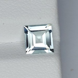 Piedra preciosa suelta de aguamarina natural en forma cuadrada, piedra de berilo azul para la fabricación de joyas, anillo, colgante, cristal. - Product Image 4