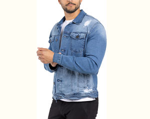 Chaqueta de Mezclilla para Hombre, Invierno, Resistente, Casual, Estilo Hip, Desgastada, para Uso Formal y Urbano, Transpirable - Product Image 5