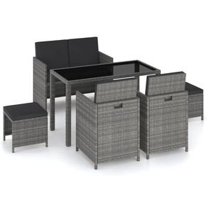 Conjunto de Comedor para Jardín en Gris Mixto - Product Image 2