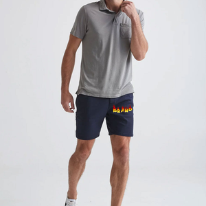 Shorts deportivos de verano para hombre, hechos a medida, de color sólido, con bolsillos, para correr, fitness y entrenamiento. - Product Image 1