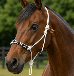 Elegante Arnés de Cuerda Trenzada Multicolor Hecho a Mano, Ajustable, Estilo Western, Duradero, para Entrenamiento y Manejo Equino - Product Image 2