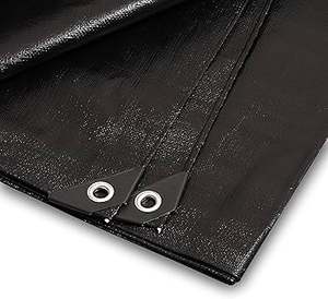 Bâche noire en HDPE laminé, tissu tissé résistant à l'eau, revêtement stabilisé aux UV, bâche agricole en PE - Product Image 3