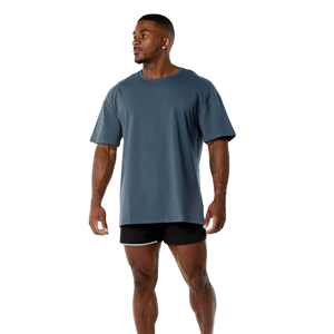 T-shirt de luxe pour homme 100 % coton, coupe oversize, écologique, imprimé sérigraphié sur le devant, manches courtes, séchage rapide, motif uni - Product Image 4