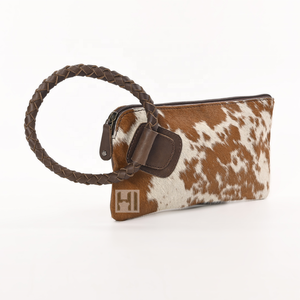 Pochette vintage en cuir de vachette, faite à la main, style western, pour femme, avec dragonne - Product Image 2