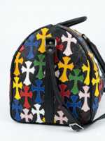 Sac de voyage de luxe en cuir à motif croisé coloré, fermeture éclair, spacieux, pour week-end, design durable, doublure en polyester