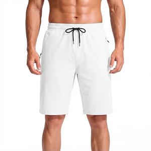 Summer <b>Men's</b> Breathable <b>Woven</b> Beach <b>Shorts</b> Drawstring Elastic Waist Straight Leg Solid Color Lightweight Casual <b>Shorts</b> - Product Image 3