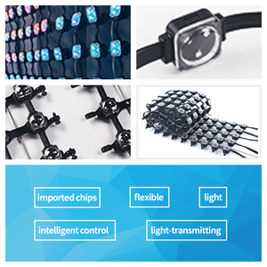ม่านตาข่ายไฟ LED Miracle Bean RGB แบบยืดหยุ่นสำหรับภายนอกอาคาร กันน้ำ IP67 SMD3535 12V 53W <span class=keywords><strong>P125</strong></span> - Product Image 3