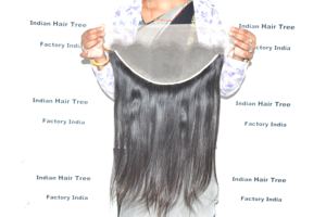 Venta al por mayor de cabello humano indio frontal 13*6 de alta calidad, liso, de color natural, suave, sin procesar, para extensiones. - Product Image 5