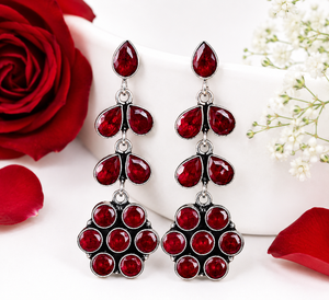 Latest Design Trendy Oxidized <b>Silver</b> Multi Gemstone <b>Dangle</b> <b>Earring</b> for Women | Direct Factory Manufacturer Premium Quality - Product Image 1