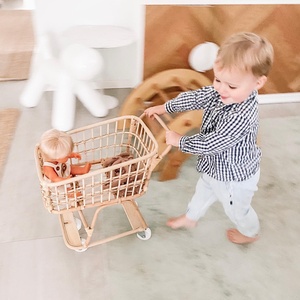 Best quality rattan supermarket <b>trolleys</b> shopping <b>trolley</b> <b>toys</b> for babies wholesale <b>toy</b> carts - Product Image 6