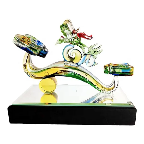 2024 New Design Zodiac Animal Art Figurines Glass Dragon