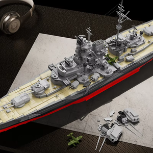 Kit de modèle de construction du navire de guerre allemand Tirpitz de la Seconde Guerre mondiale, 2738 pièces, jouet éducatif, cadeau pour enfants, série de navires de guerre, blocs de puzzle - Product Image 4