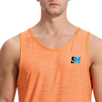 Tank Top Gym Rajut Katun 100% Berkualitas Tinggi, Terlaris, Bernapas, Cepat Kering untuk Pria, Pakaian Olahraga Aktif