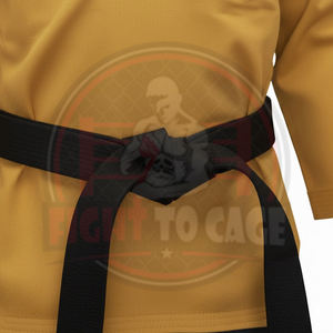 Uniforme de BJJ de Primera Calidad, Cómodo y Moderno, Color Mostaza, Negro Estampado, Elástico, Transpirable y Ligero para Entrenamiento - Product Image 5