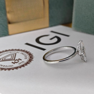 Elegante Anillo de Compromiso con Diamante Cultivado en Laboratorio, Corte Marquesa, para Mujer, Certificado IGI, Oro de 14K, Joyería de Lujo para Boda, Regalo - Product Image 6