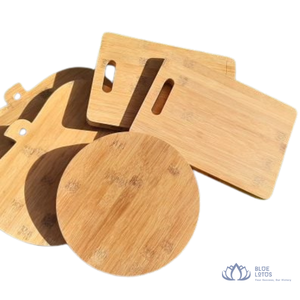 BLUE LOTOS <b>Wooden</b> Chopping Block Rectangle Shape with <b>Wooden</b> Handle Dishwasher Safe Durable 1.3cm Thick Single <b>Piece</b> Package - Product Image 1