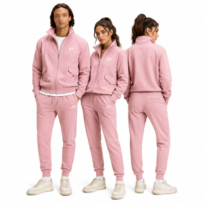 Veste de survêtement unisexe Y2K Streetwear, ensemble deux pièces avec capuche et fermeture éclair intégrale, survêtement d'hiver, fabricant de logos personnalisés en gros - Product Image 6
