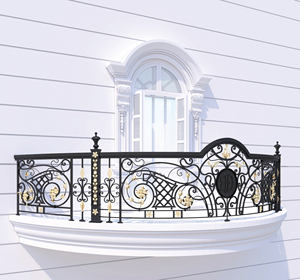 Modern Solid Iron Stair Railing with Ornate Scroll Design Rust Resistant & UV Protected for Indoor Balcony or Staircase - Product Image 6