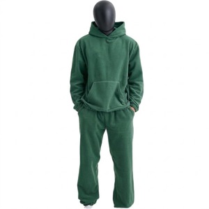 Ensemble décontracté deux pièces pour homme : sweat à capuche et pantalon de survêtement respirant, brodé, imprimé numériquement, tricoté 100 % coton – Vente en gros - Product Image 1