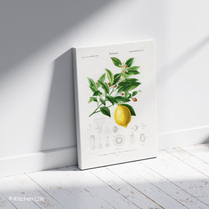 Arte Mural Moderno para Días Festivos, Ilustración Botánica de Limón, Póster Impreso en Lienzo, Decoración Minimalista Escandinava para Cocina - Product Image 2