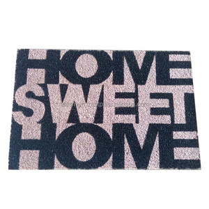 Top vente PVC soutenu tapis de coco à la main tufté lavable paillassons élégants tapis d'extérieur pour la maison hôtel Durable tapis d'entrée à la mode - Product Image 3