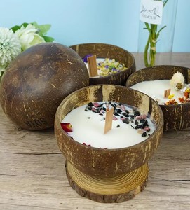 Velas de Cáscara de Coco Natural de Alta Calidad |   Decoración Ecológica y Sostenible para el Hogar al por Mayor - Product Image 5