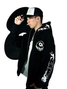 Color Simple Plain Full Face Zip Up Hoodies Casual Winter Fashion Custom Face Up Hoodies - Product Image 2