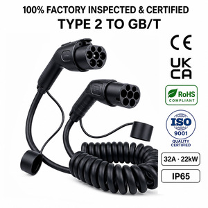 Câble de recharge pour véhicules électriques TPU anti-tiraillement en spirale CE CB UKCA OEM, type 2, 32A, 7kW, 22kW, ST-E252 ZSWINNER/OEM ODM GB/T - Product Image 1