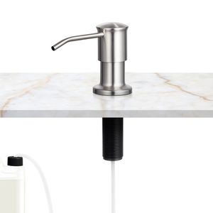 Dispensador de Jabón para Fregadero de Cocina de Acero Inoxidable con Kit de Tubo de Extensión de 47 Pulgadas, Jabonera Integrada para Encimera - Product Image 5