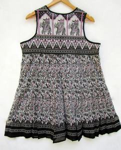 Mini robe maxi à imprimé éléphant gris pour la plage, mini robe d'été col en V avec pompon pour femmes, nouvel arrivage - Product Image 5