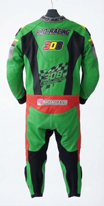 Combinaison de course premium Ramaha pour homme, 1 pièce, en cuir de vache véritable/cuir de kangourou, style MotoCP, combinaison de course sur circuit, niveau de protection 2 - Product Image 2