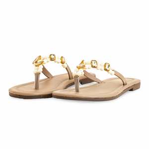 Sandales à talons décontractées beiges pour femmes CL2000 - Product Image 3